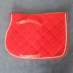 Red Velour JW Saddle Cloth FREE POSTAGE ❤
