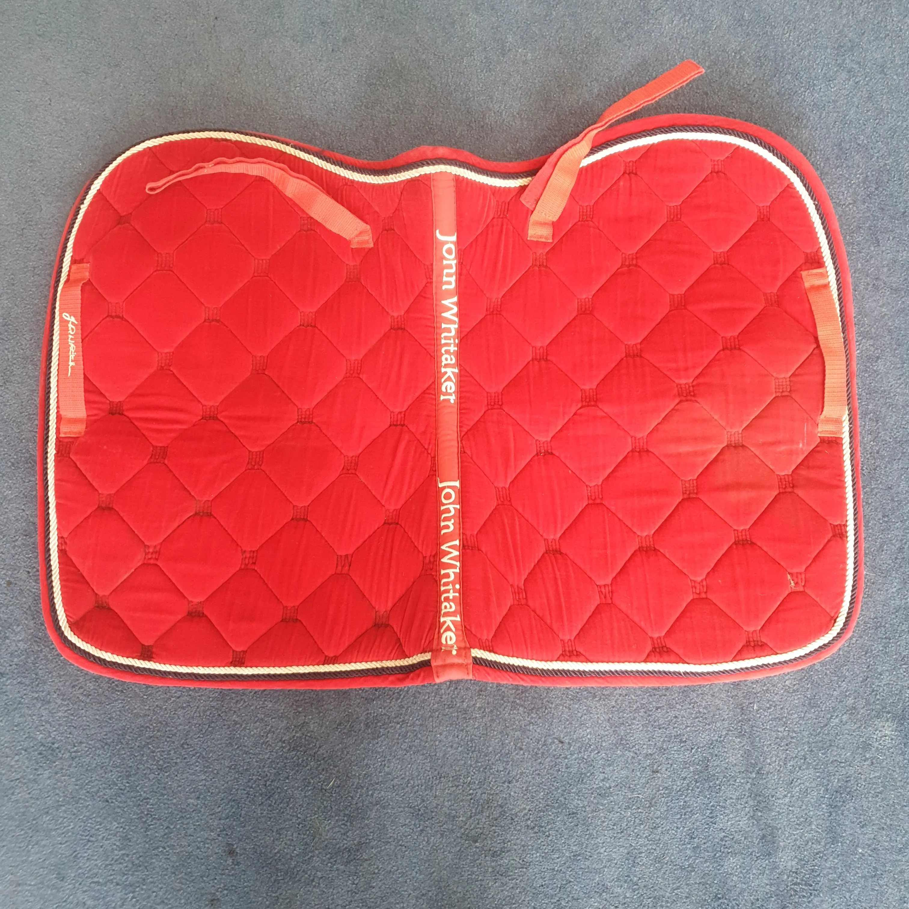 Red Velour JW Saddle Cloth FREE POSTAGE ❤