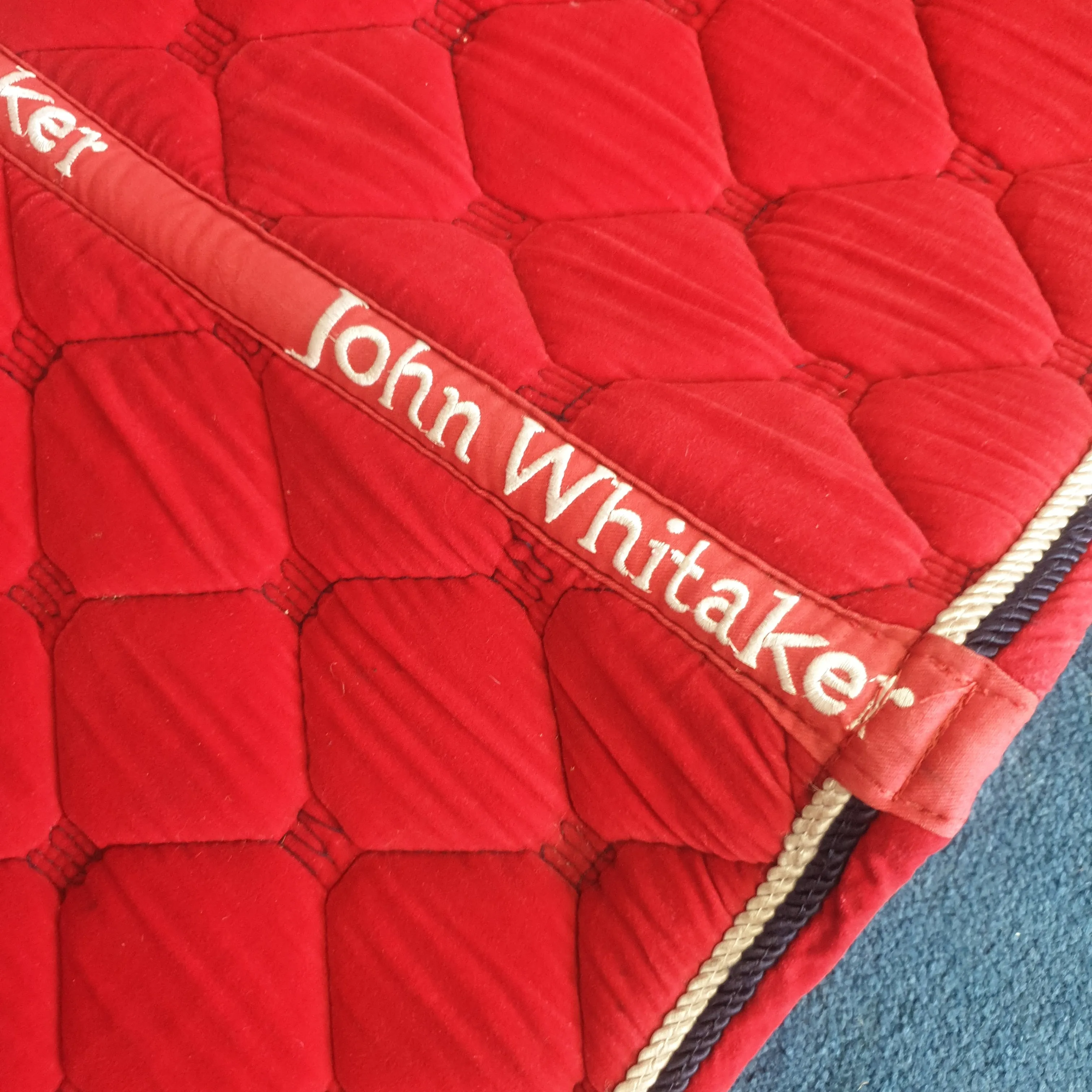 Red Velour JW Saddle Cloth FREE POSTAGE ❤