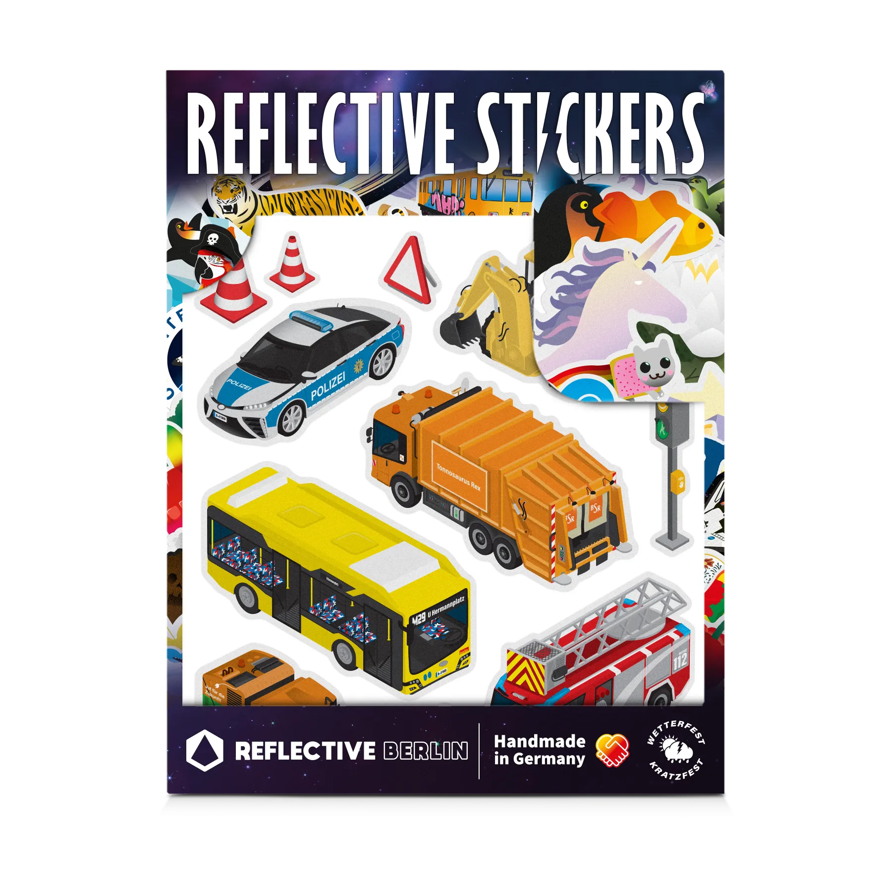 Reflexsticker KID Set: Cars
