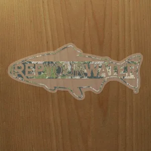 RepYourWater Topo Camo XL Sticker