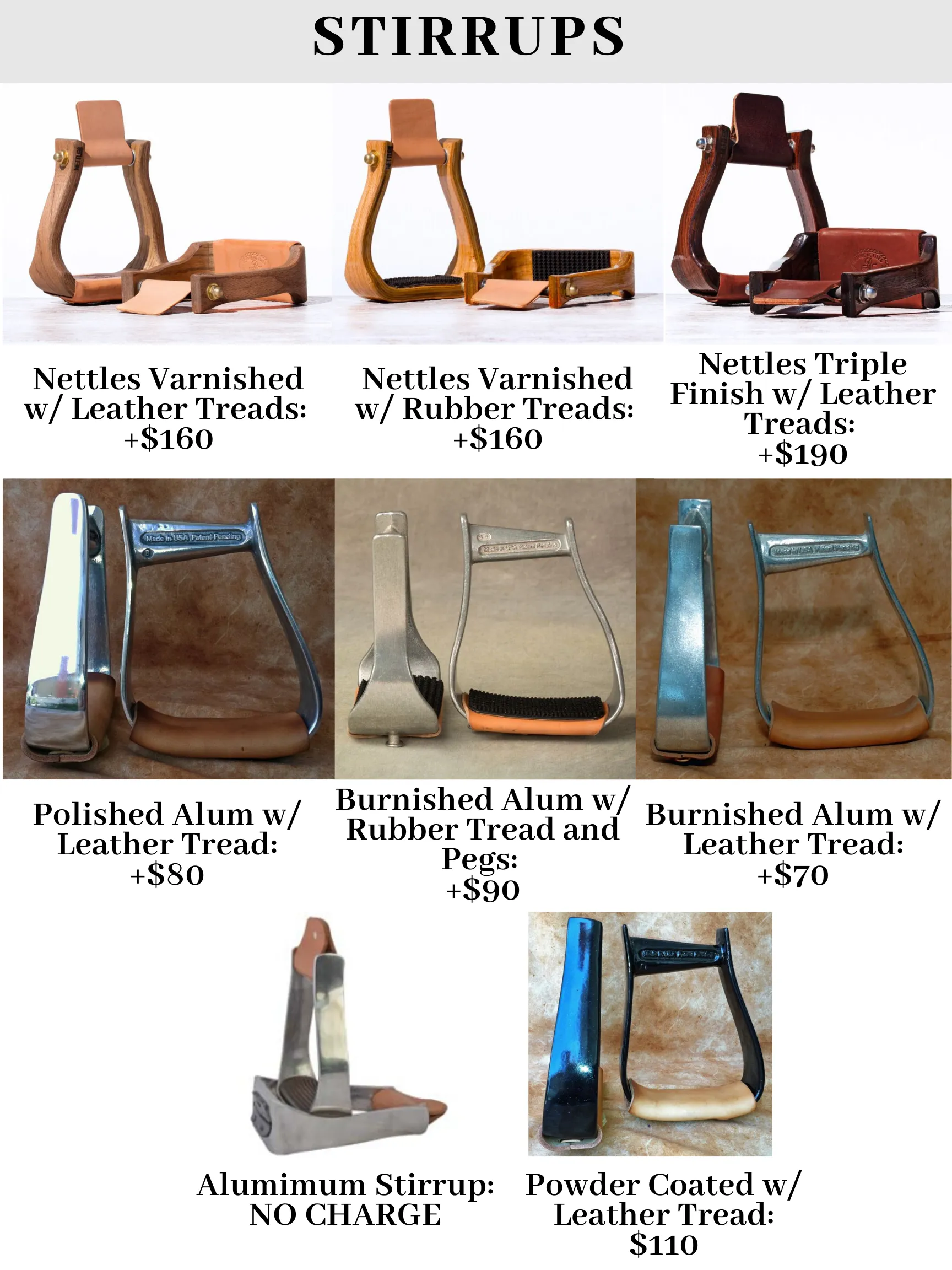 Saddle 1 (Base price   $2300)