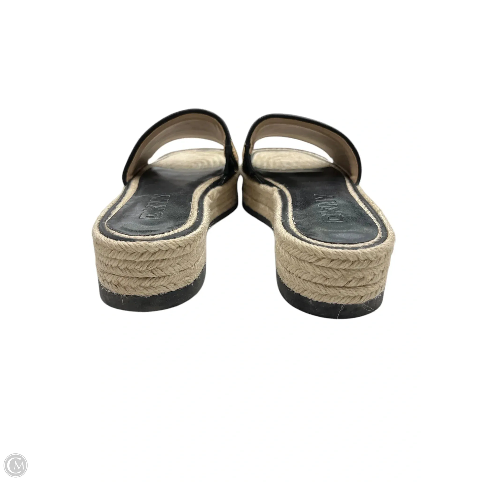 Sandals Heels Platform By Dkny In Black & Cream, Size: 8