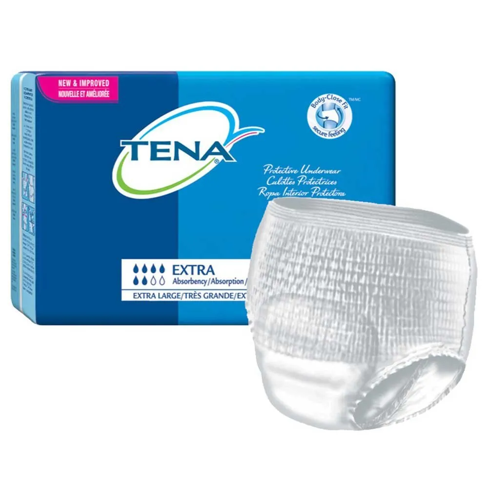 SCA 72425 Tena Protective Underwear, Extra Absorbency, Size XL 55-66, CS/48