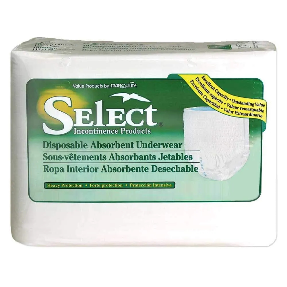 Select Disposable Absorbent Underwear - XX-Large 48/cs