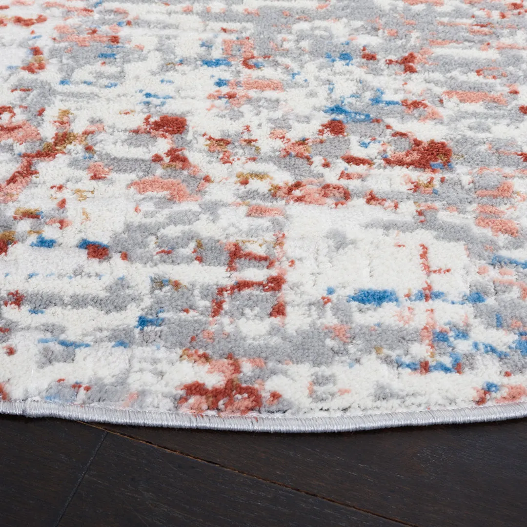 Shivan 100 Performance Abstract Rug 17 Stories Rug Size: Round 6'7"