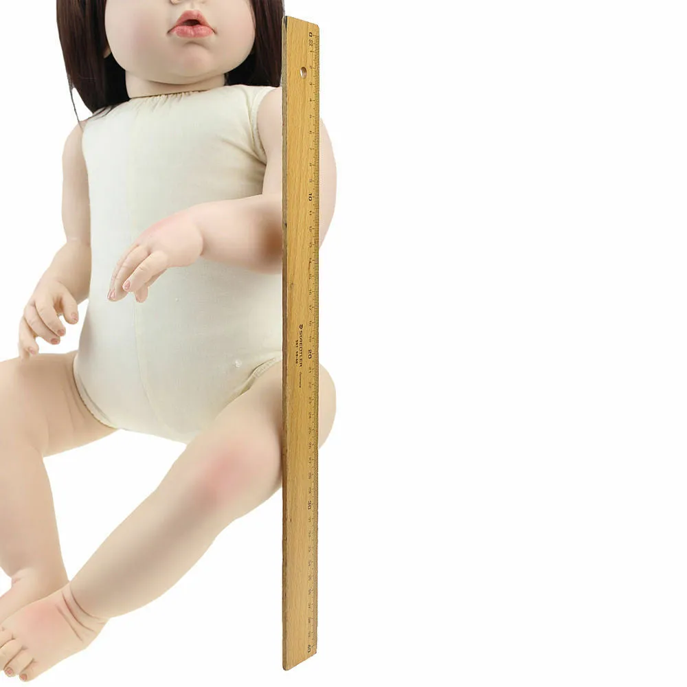 Simulation Doll Lifelike Reborn Baby Dolls Silicone 28" Alive Naked Toddler Girl Doll DIY Gifts