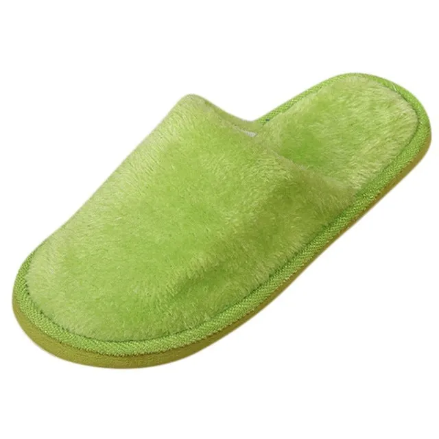 Slippers Men Winter Fleece House Shoes Floor Lovers Home Shoes Warm Soft Flats Solid  Men Shoes Indoor Slip-On Shoes  #YL5