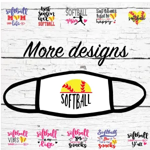 Softball Face Mask / Adjustable Softball Mask / Softball Mom Mask /Softball Dad Mask / Softball Mask for Kids / Softball Mask for Adults