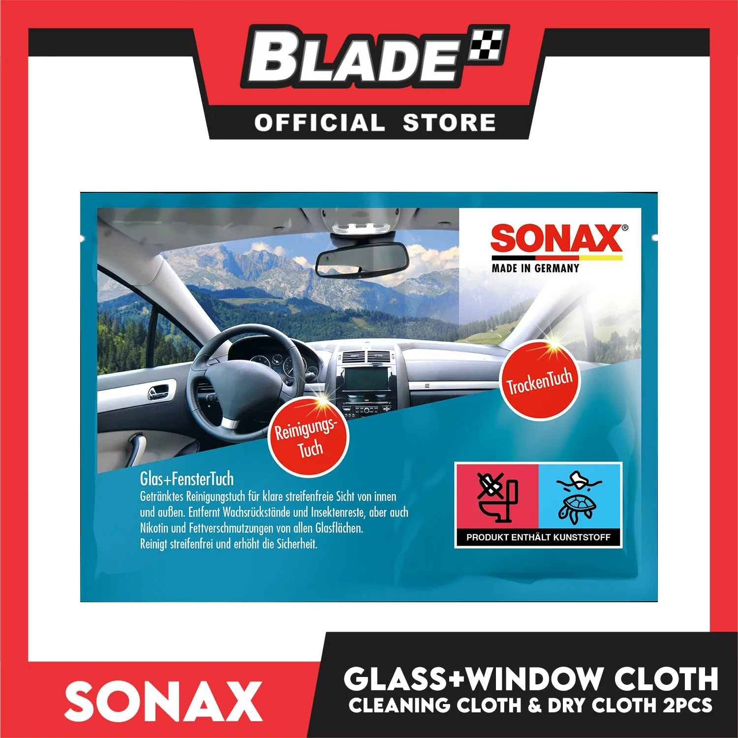 Sonax Glass Window Cleaning Cloth    Dry Cloth