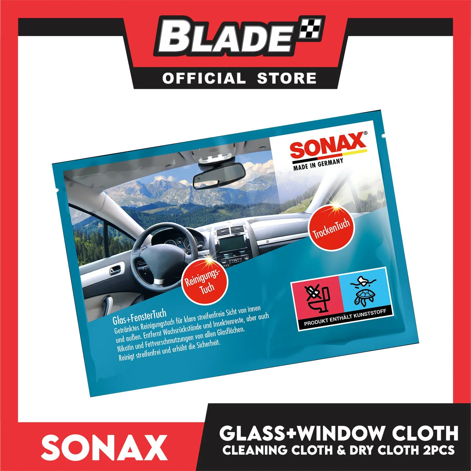 Sonax Glass Window Cleaning Cloth    Dry Cloth