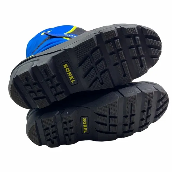 Sorel Big Kid FLURRY BOOT, Black &amp; Super Blue Size 7