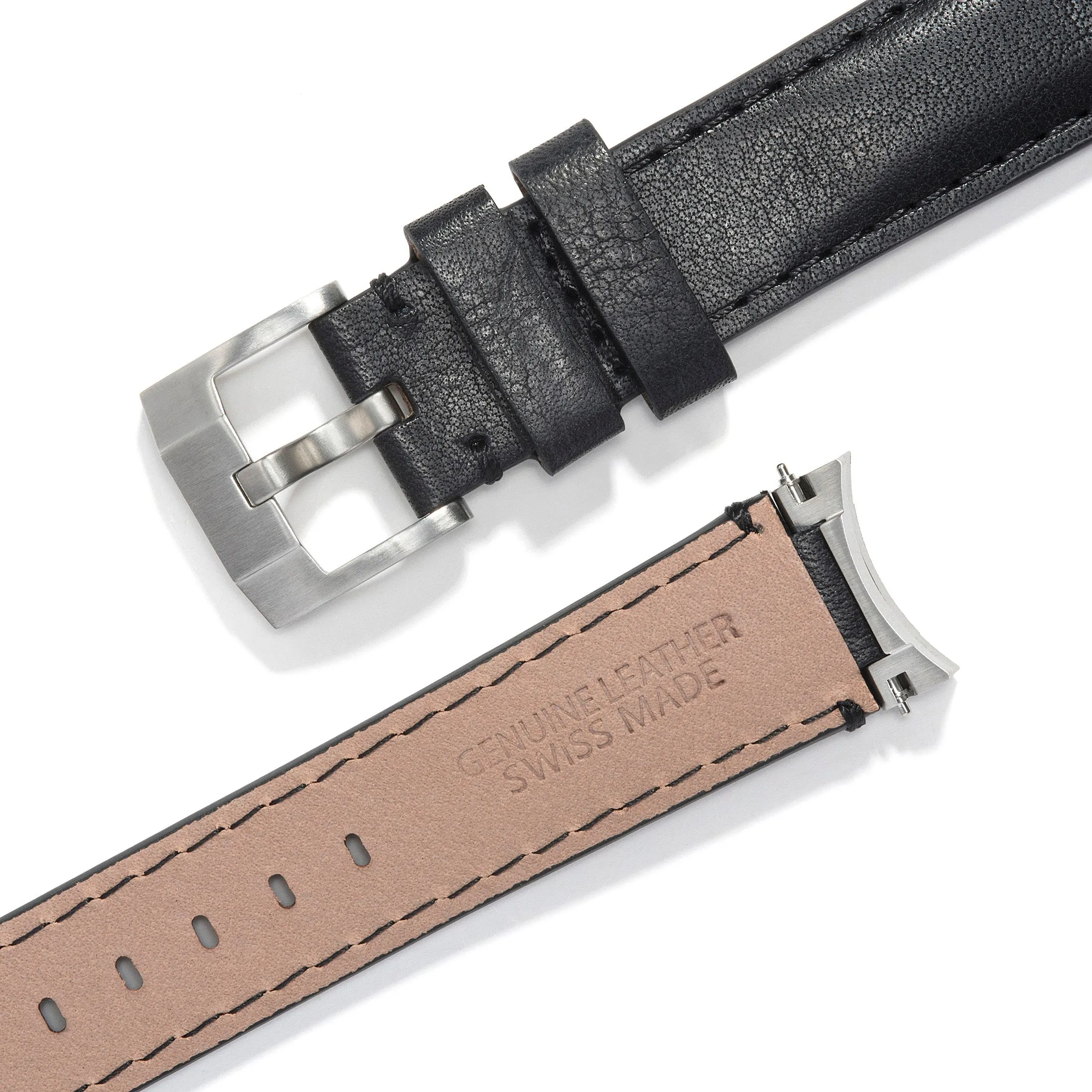 Steel End Link Leather Strap for Rolex Oyster Perpetual 39mm with Tang Buckle