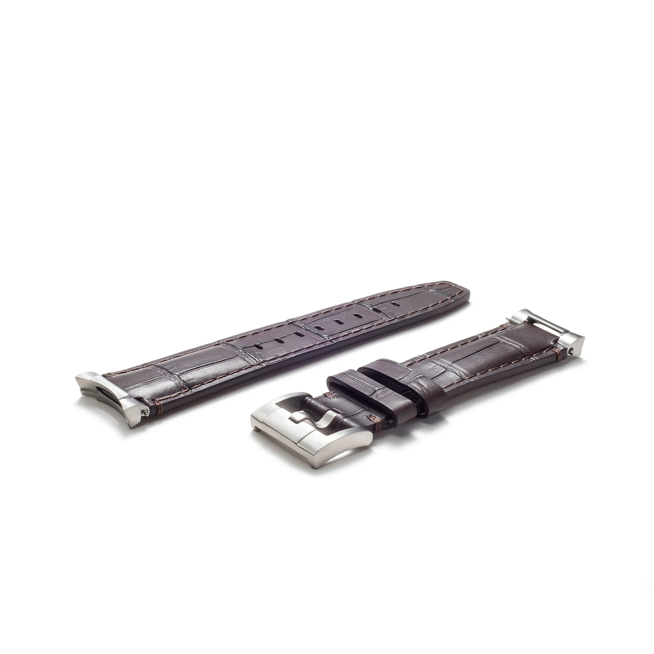 Steel End Link Leather Strap for Rolex Oyster Perpetual 39mm with Tang Buckle