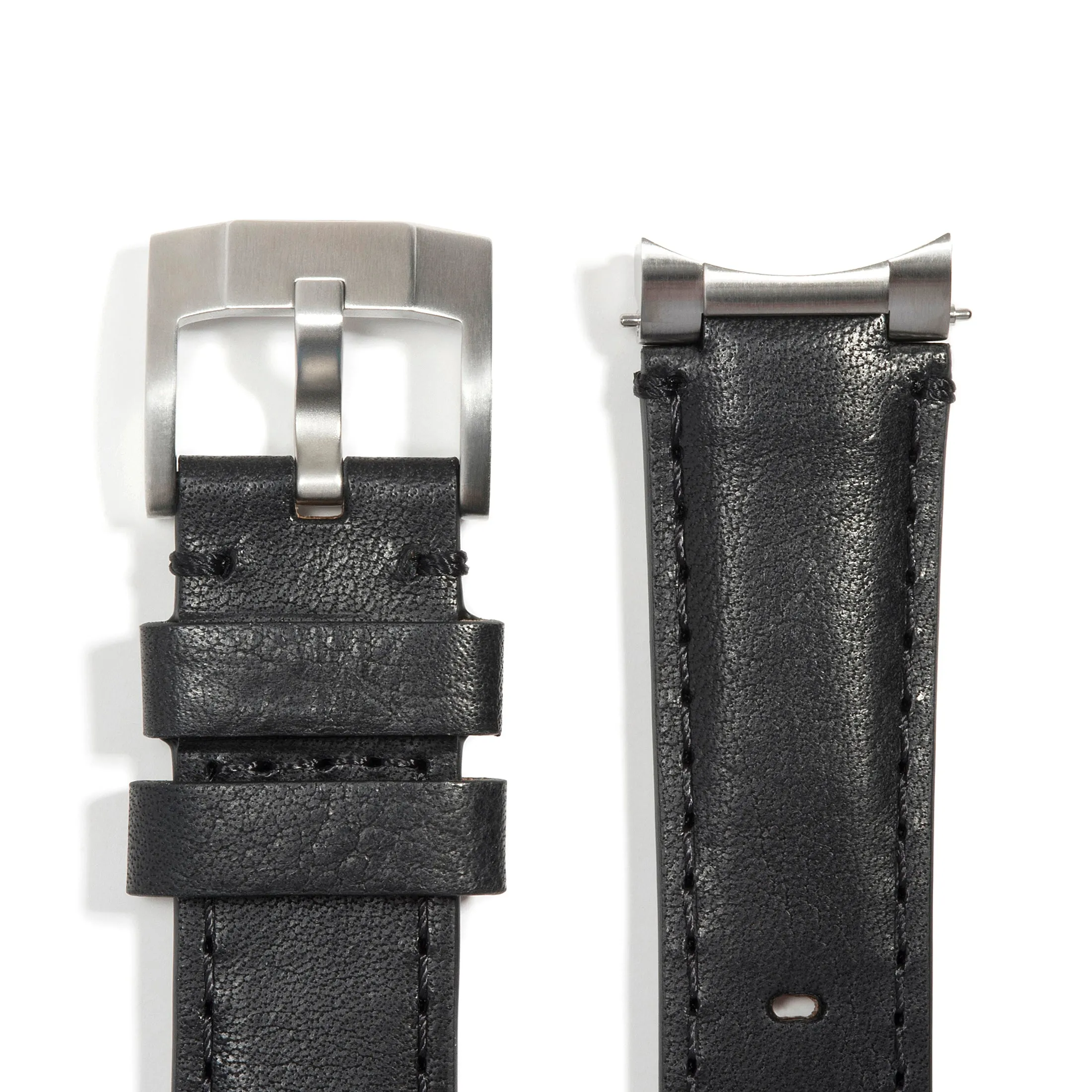 Steel End Link Leather Strap for Rolex Oyster Perpetual 39mm with Tang Buckle