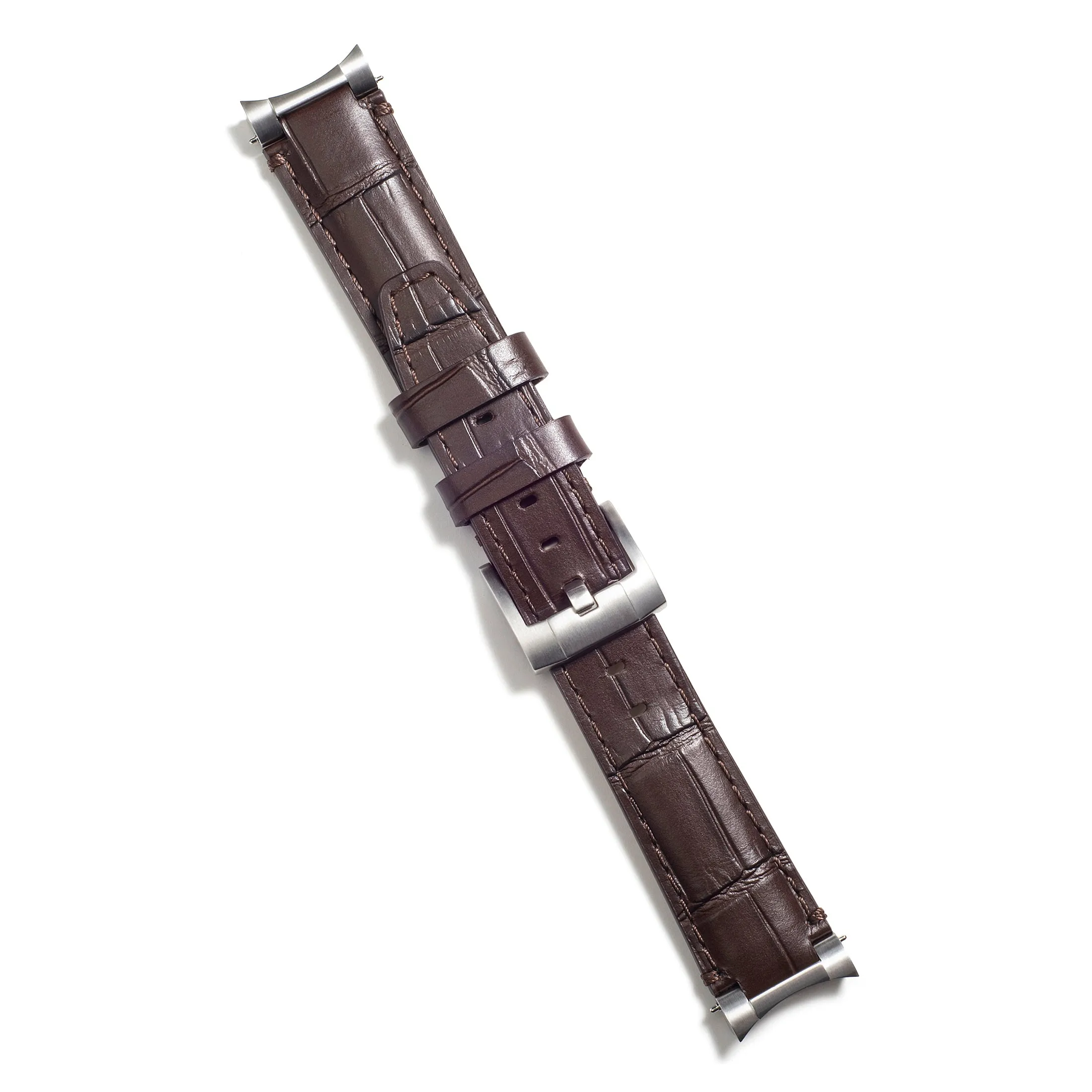 Steel End Link Leather Strap for Rolex Oyster Perpetual 39mm with Tang Buckle