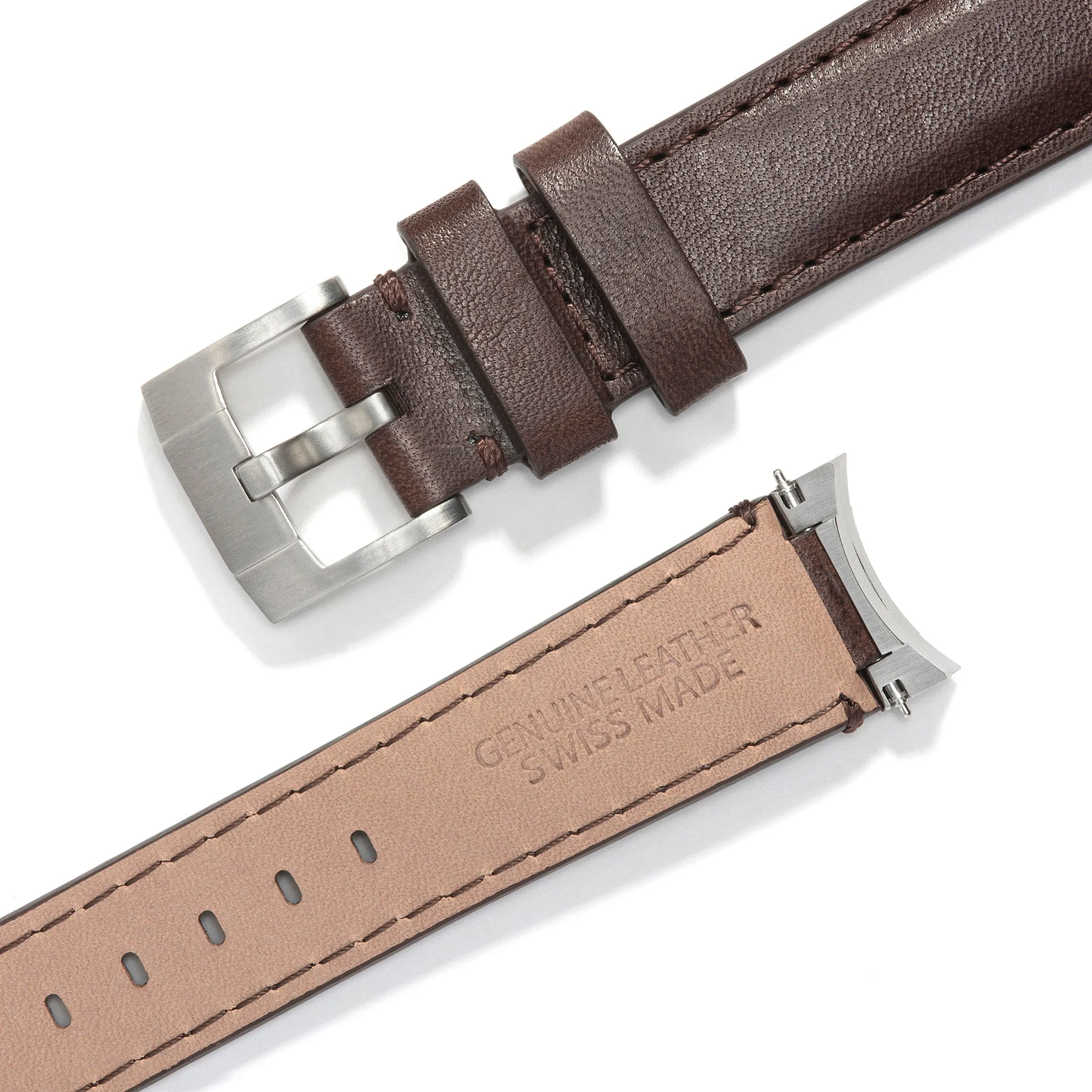 Steel End Link Leather Strap for Rolex Oyster Perpetual 39mm with Tang Buckle
