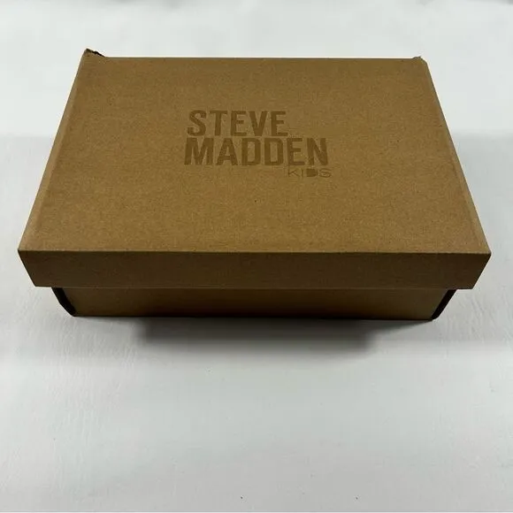 Steve Madden - Girl's Carrson Black Smooth Sandal - Size 2 Little Kid M
