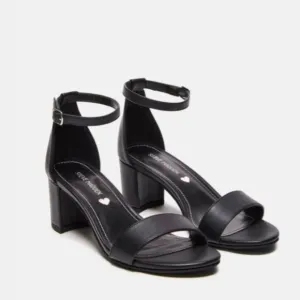 Steve Madden - Girl's Carrson Black Smooth Sandal - Size 2 Little Kid M