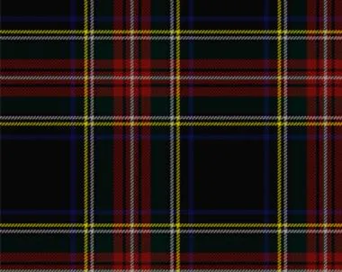 Stewart Black Modern Light Weight 8oz Tartan Cloth