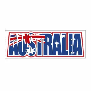Sticker Australia Flag Word