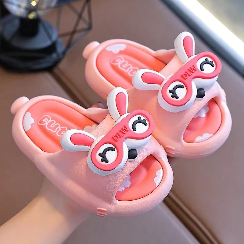 Summer Children's Cartoon Slippers Boys and Girls Feel Baby Non-Slip Soft Bottom Home Indoor Bath Outdoor Wear