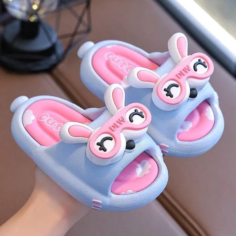 Summer Children's Cartoon Slippers Boys and Girls Feel Baby Non-Slip Soft Bottom Home Indoor Bath Outdoor Wear