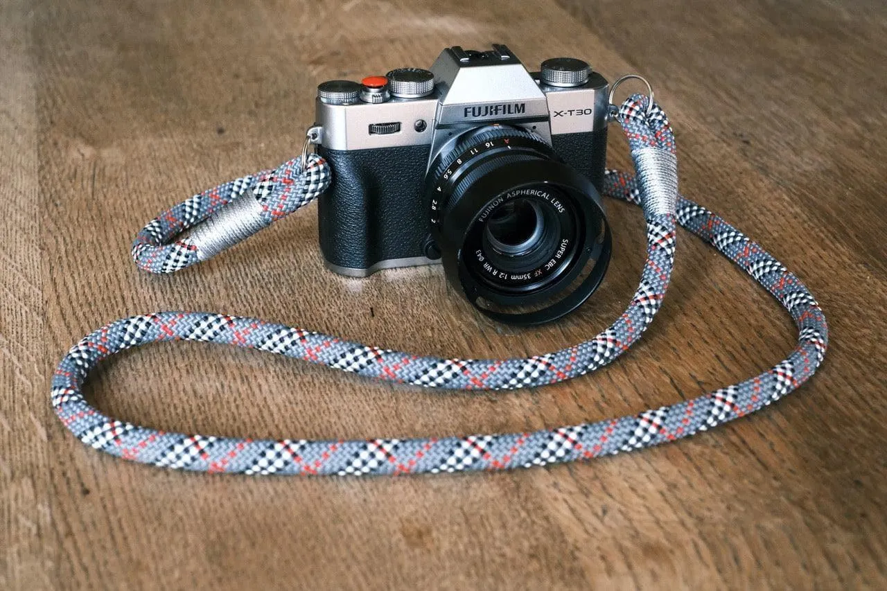Tartan Grey Camera Strap