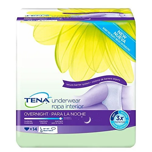 TENA Overnight Underwear, Large, 14 Count by TENA