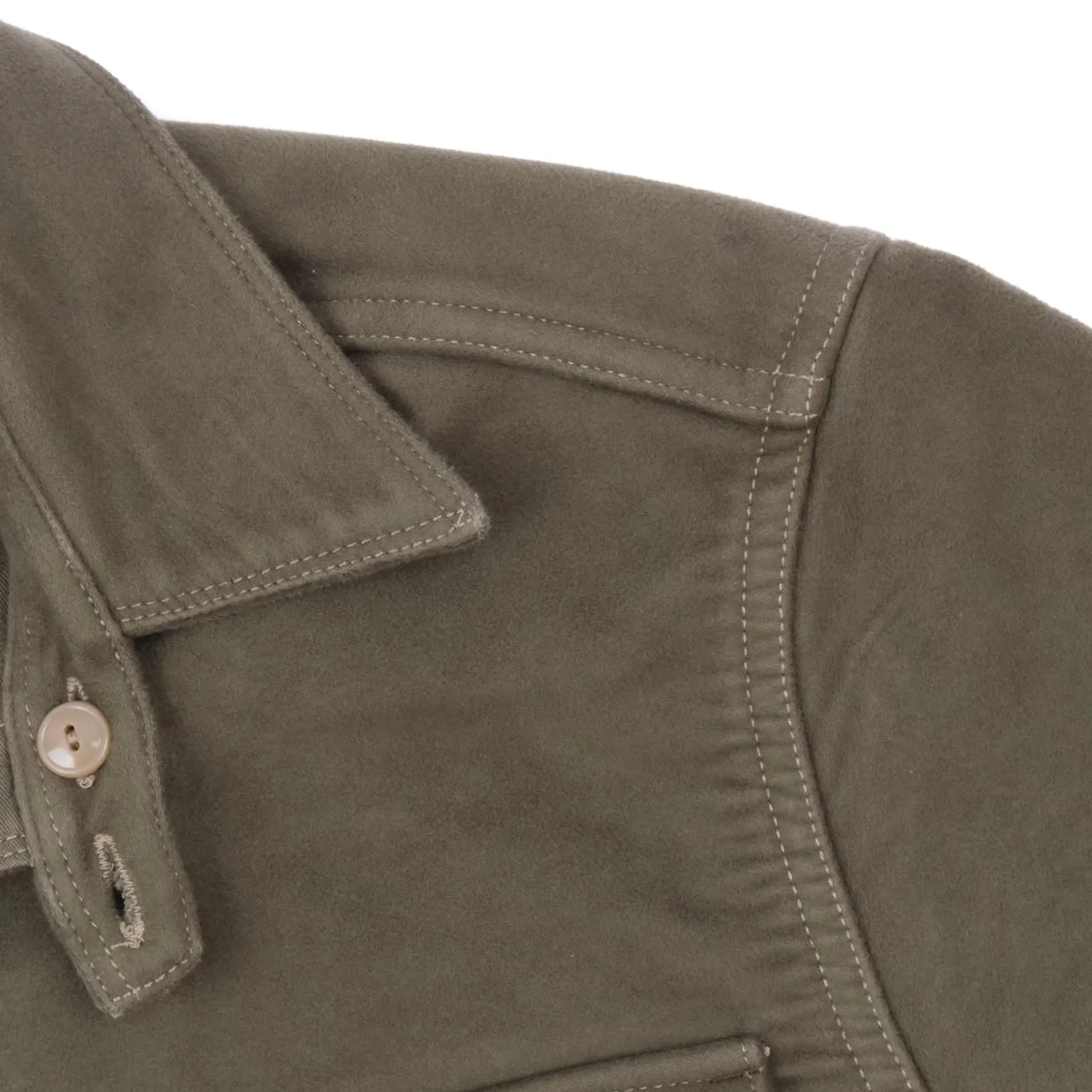 Thomson Camp Shirt, Lovat Green Brisbane Moss Moleskin (10oz)
