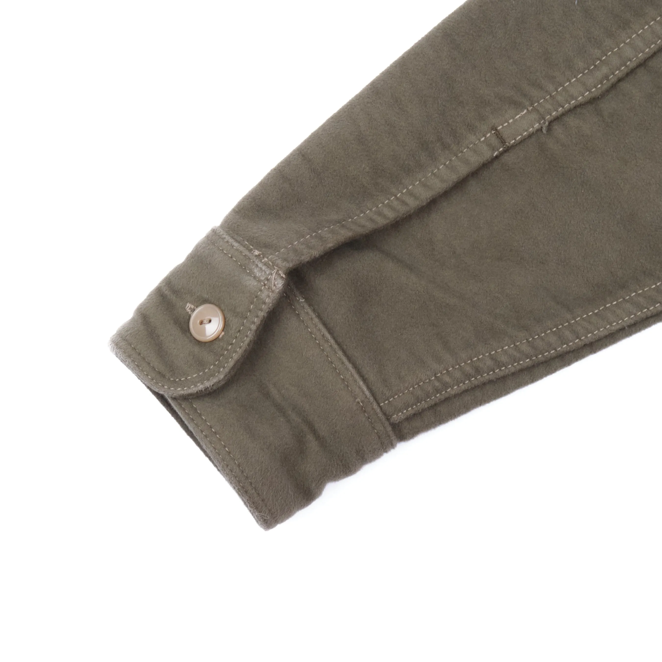 Thomson Camp Shirt, Lovat Green Brisbane Moss Moleskin (10oz)