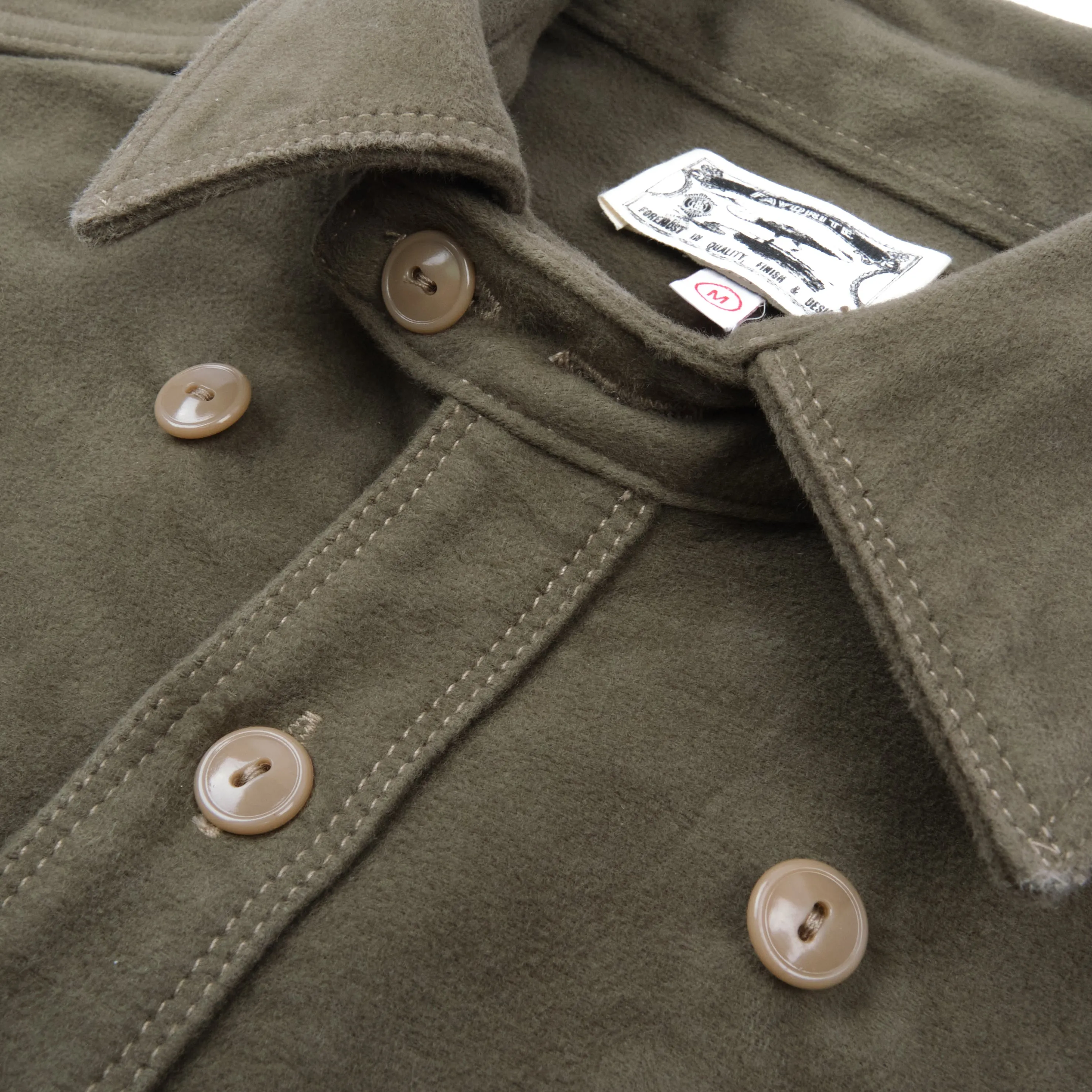 Thomson Camp Shirt, Lovat Green Brisbane Moss Moleskin (10oz)