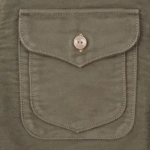Thomson Camp Shirt, Lovat Green Brisbane Moss Moleskin (10oz)