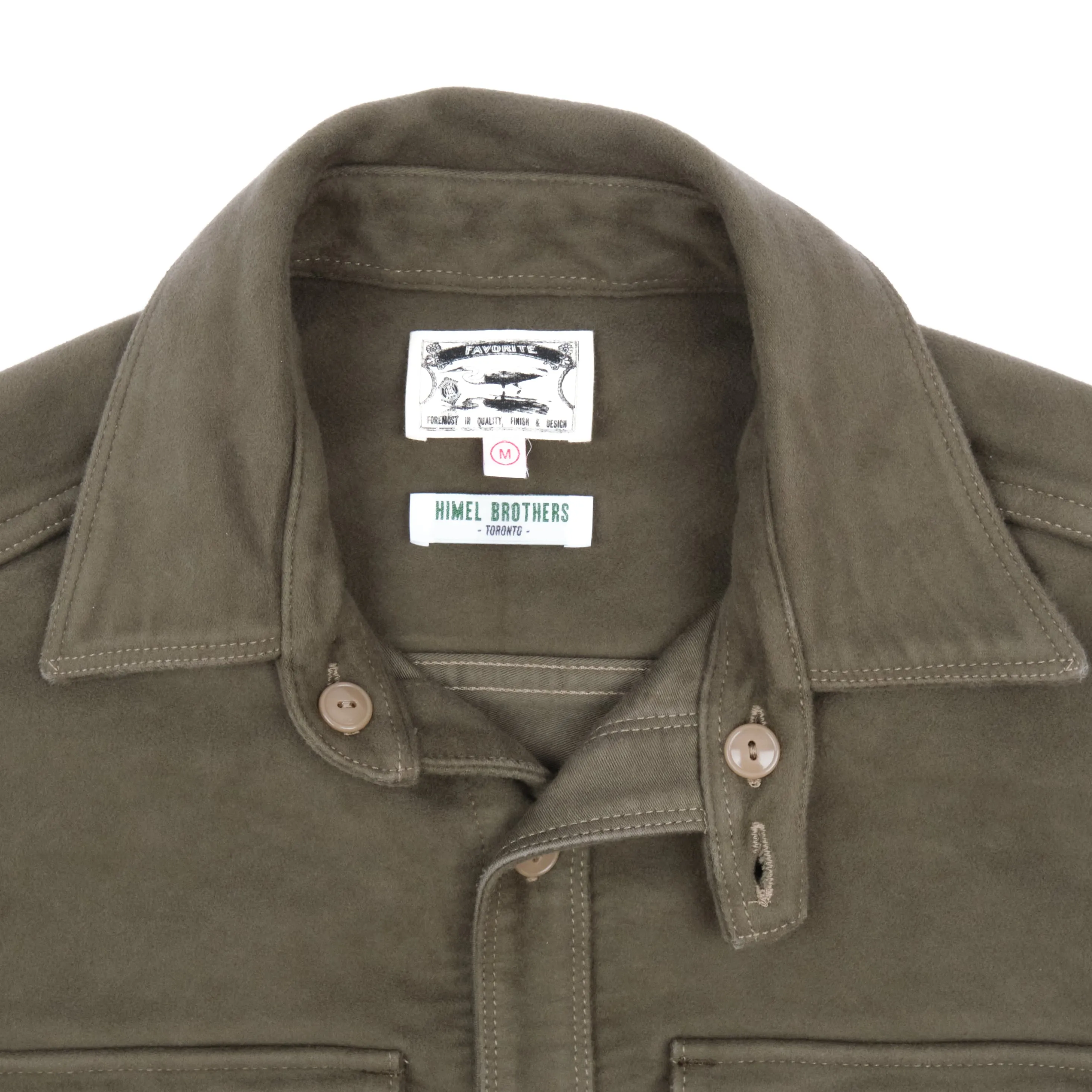 Thomson Camp Shirt, Lovat Green Brisbane Moss Moleskin (10oz)