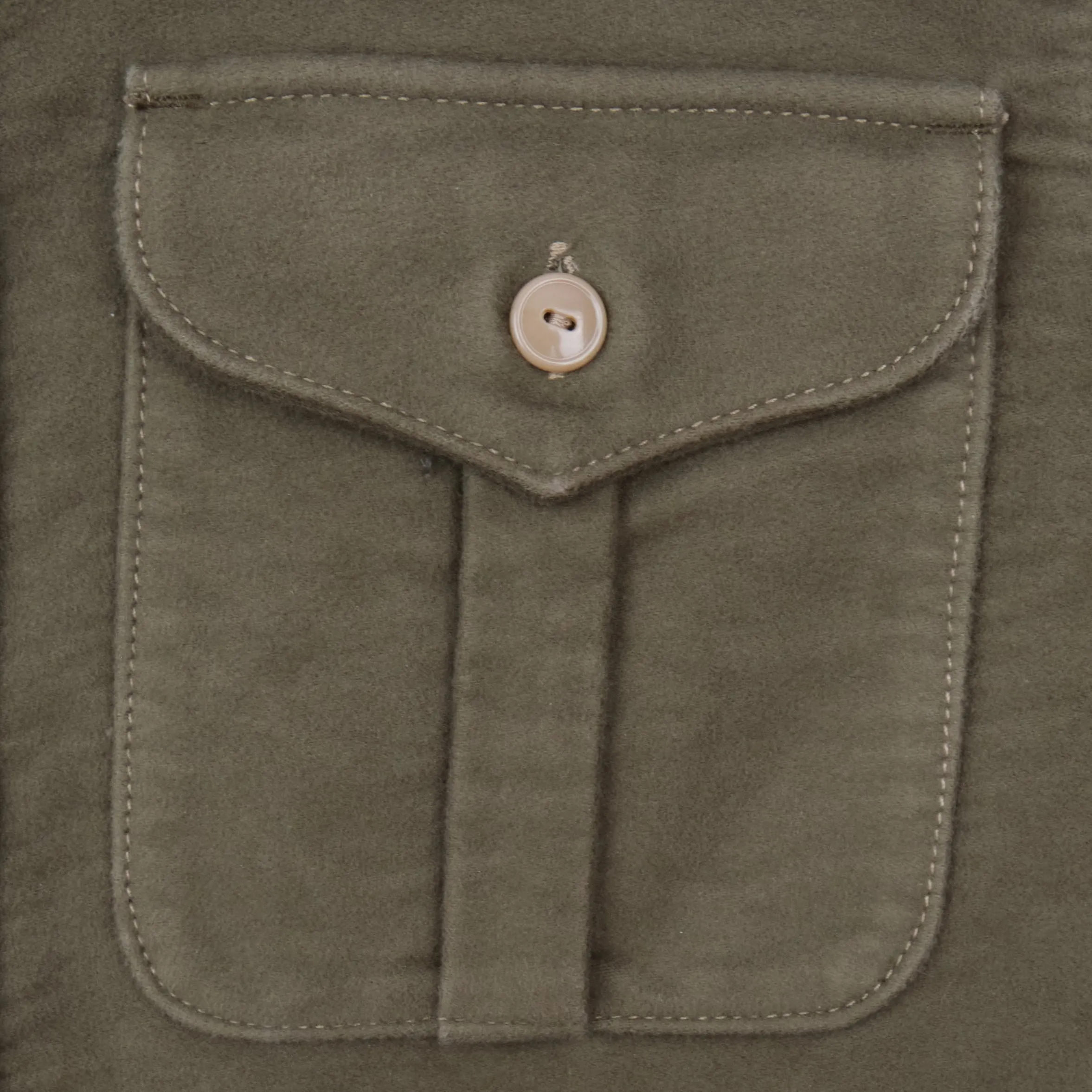 Thomson Camp Shirt, Lovat Green Brisbane Moss Moleskin (10oz)