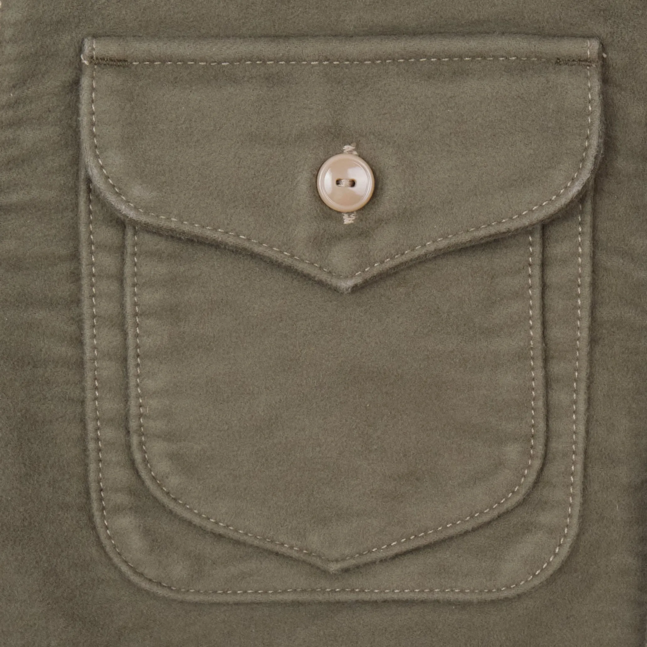 Thomson Camp Shirt, Lovat Green Brisbane Moss Moleskin (10oz)