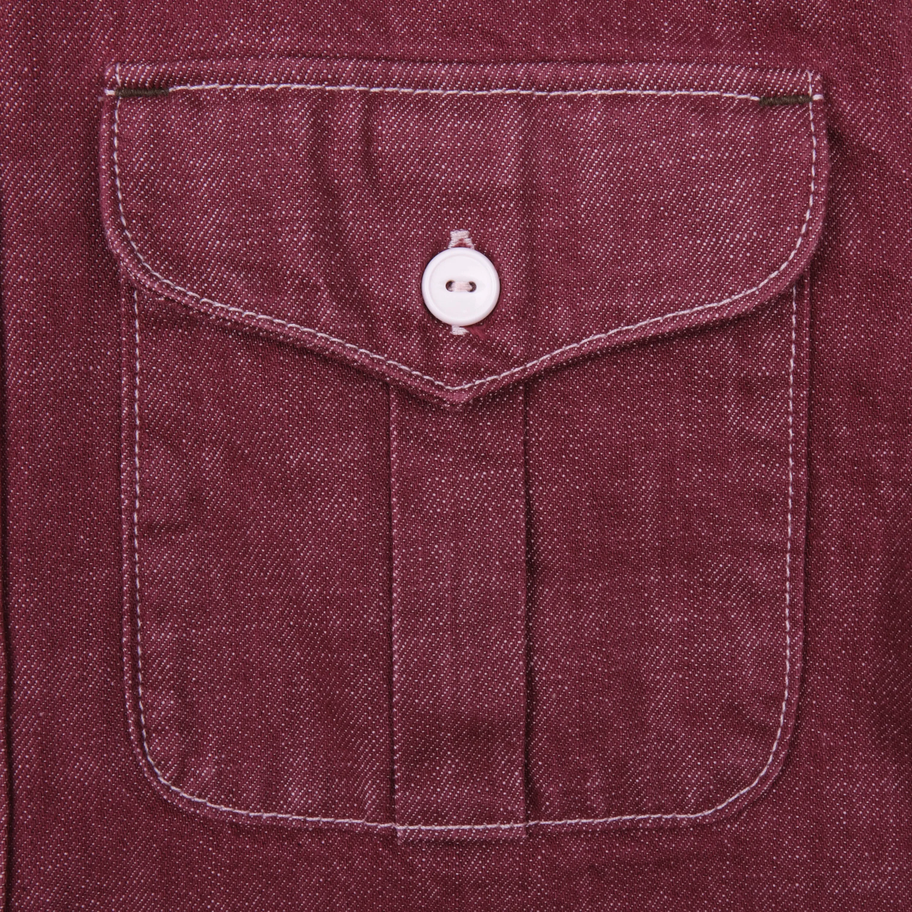 Thomson Camp Shirt, USA Cone Burgundy Denim (10oz)