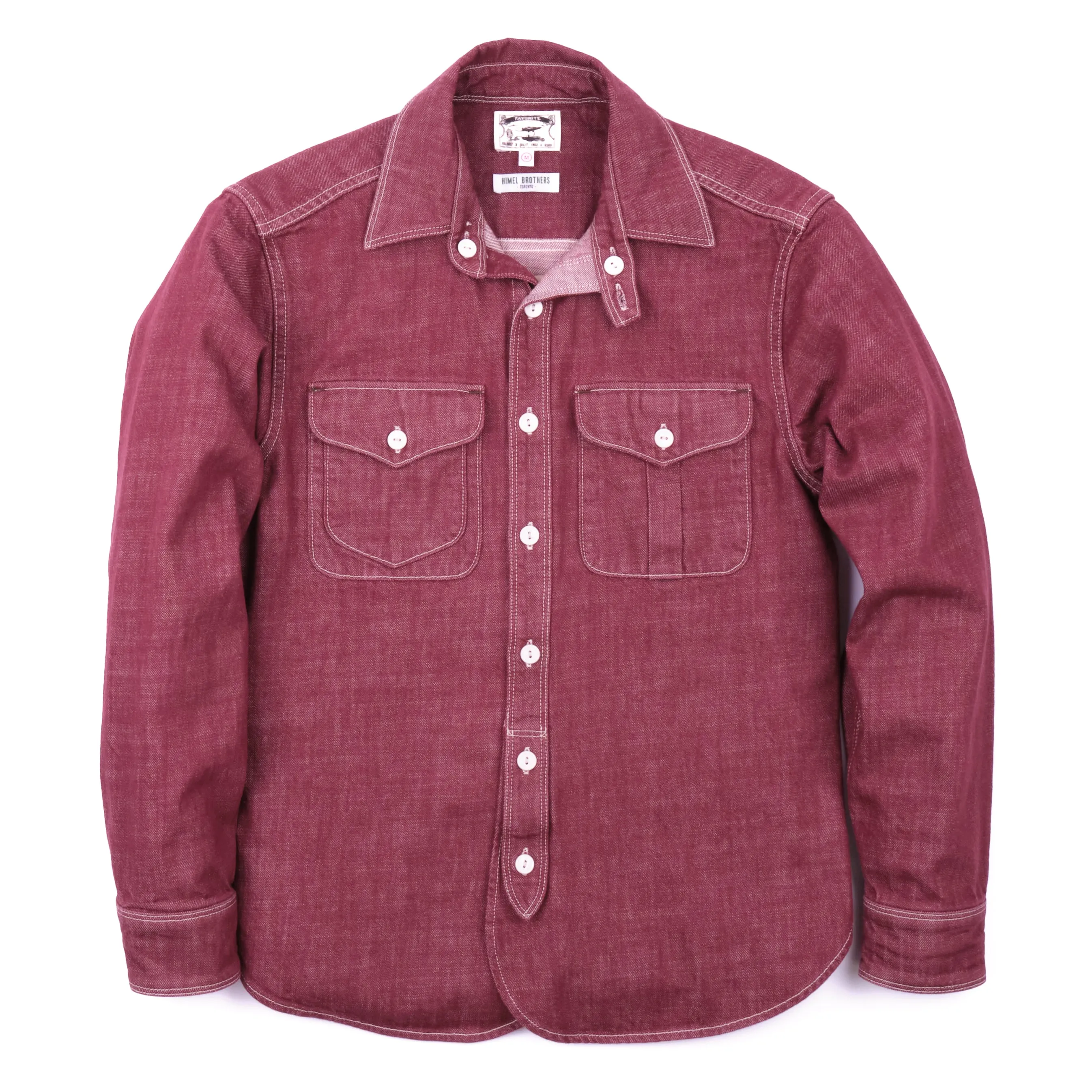 Thomson Camp Shirt, USA Cone Burgundy Denim (10oz)