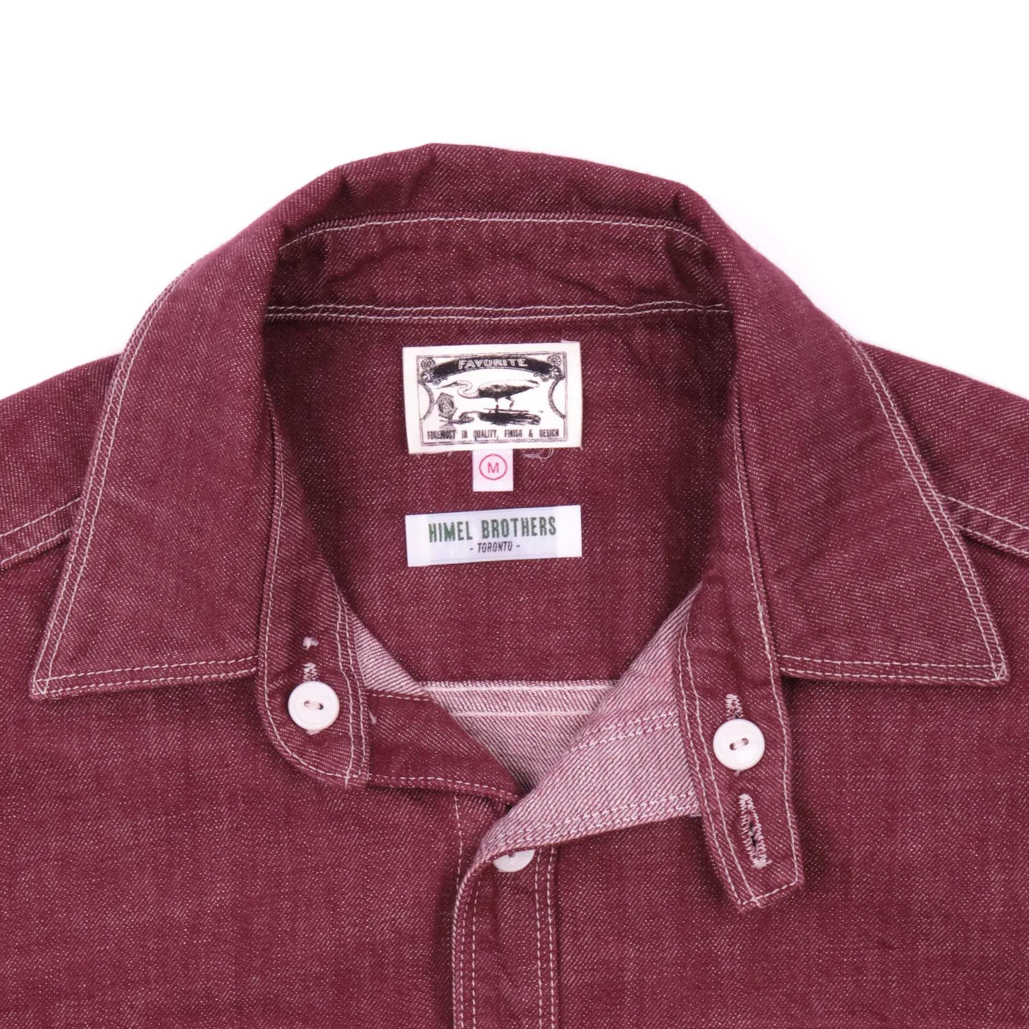 Thomson Camp Shirt, USA Cone Burgundy Denim (10oz)