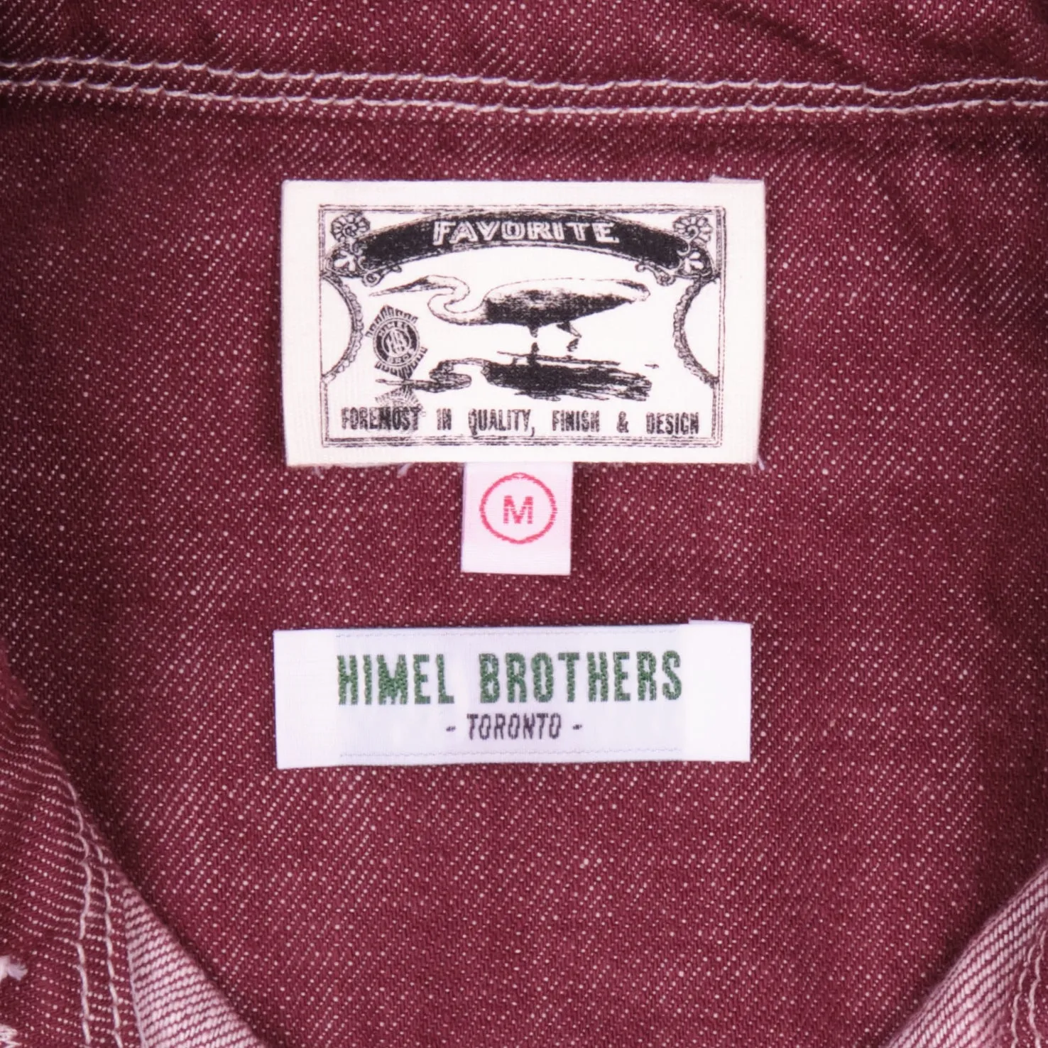 Thomson Camp Shirt, USA Cone Burgundy Denim (10oz)