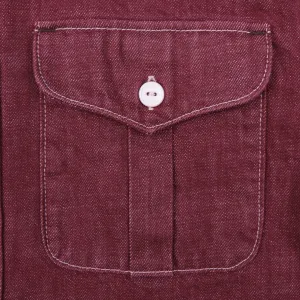 Thomson Camp Shirt, USA Cone Burgundy Denim (10oz)