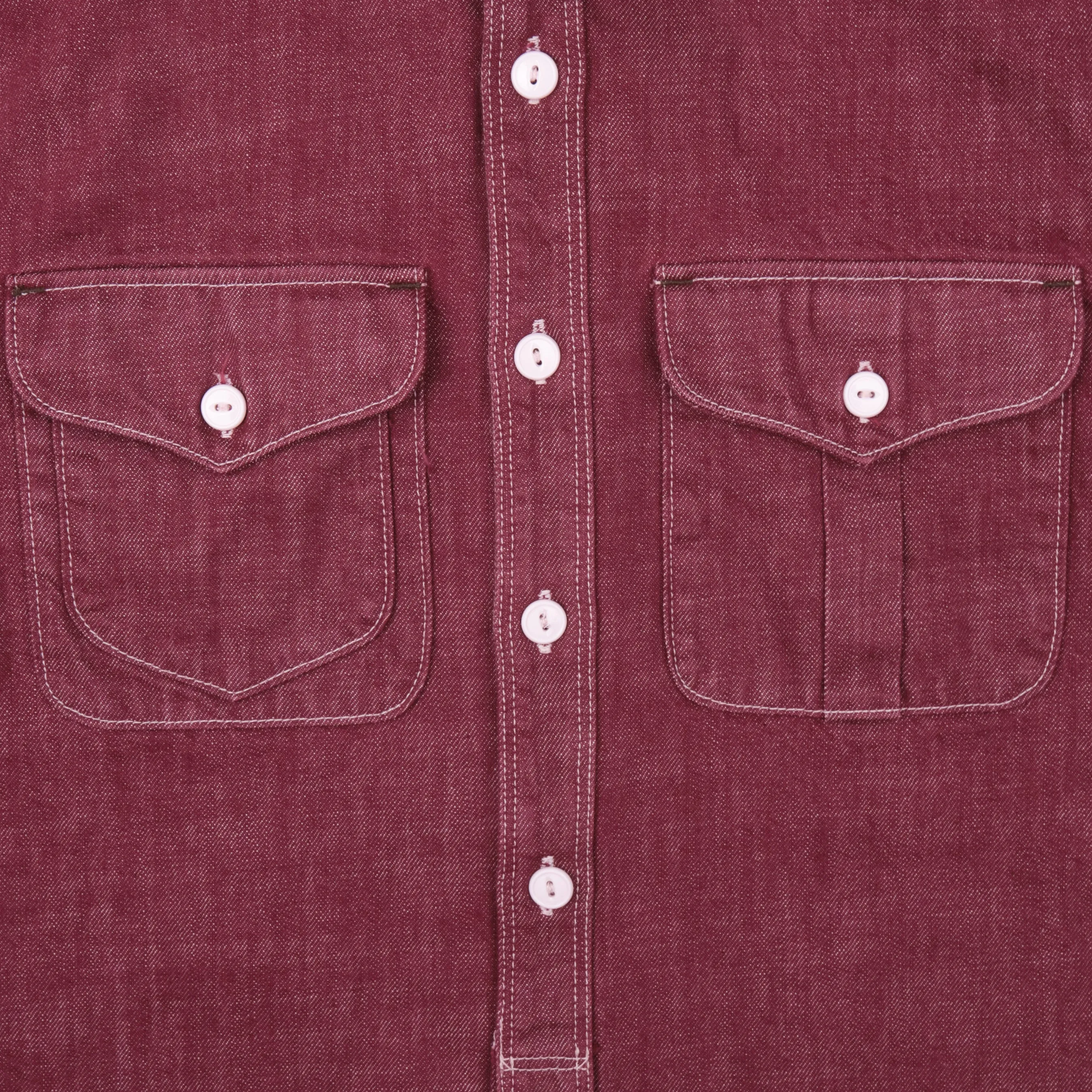 Thomson Camp Shirt, USA Cone Burgundy Denim (10oz)