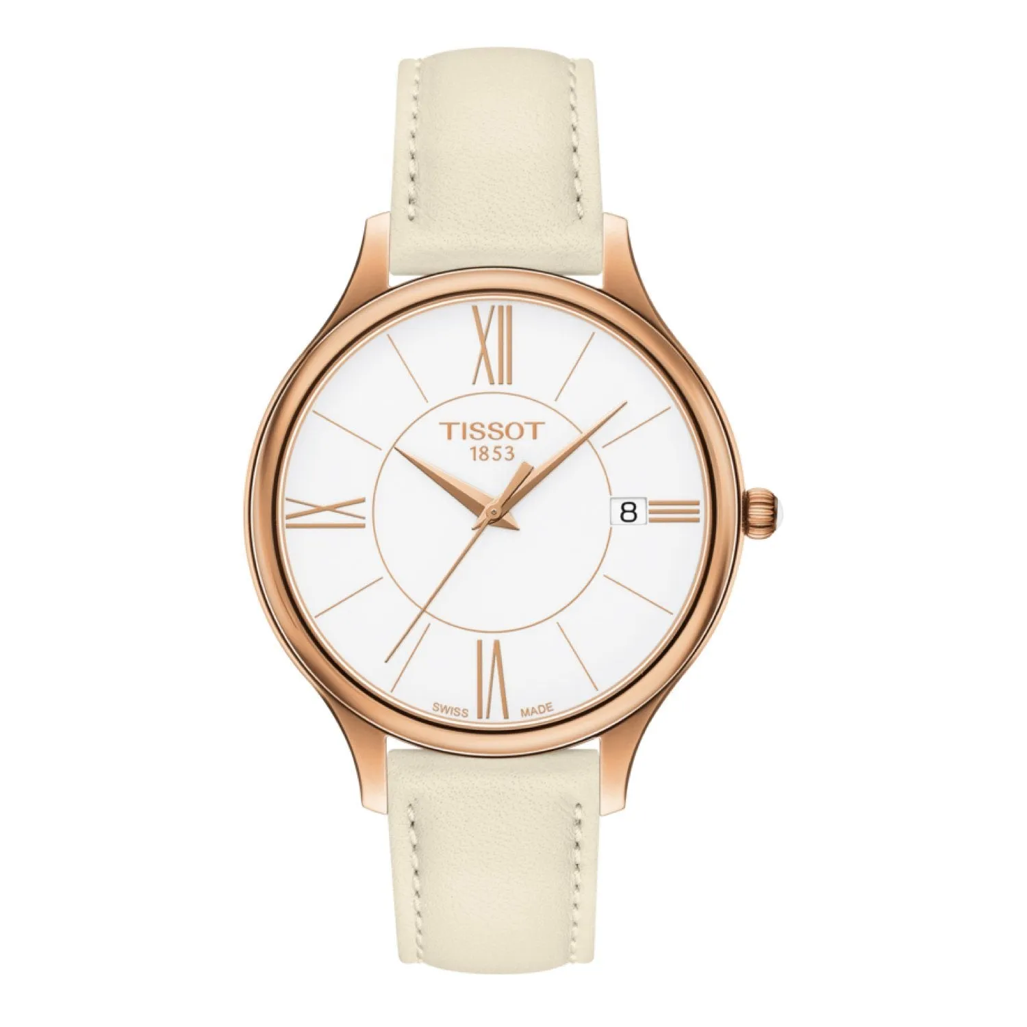 Tissot 16mm Bella Ora Grey Leather Strap