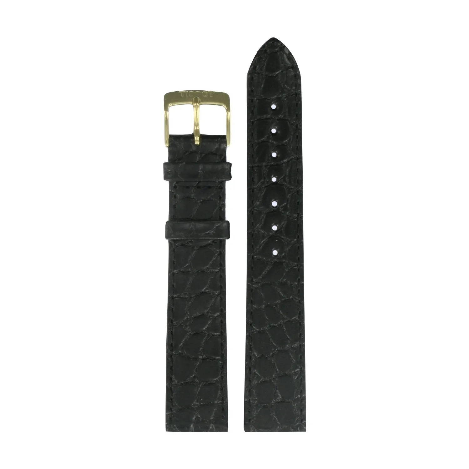 Tissot 18mm Ligne Suede Black Leather Strap