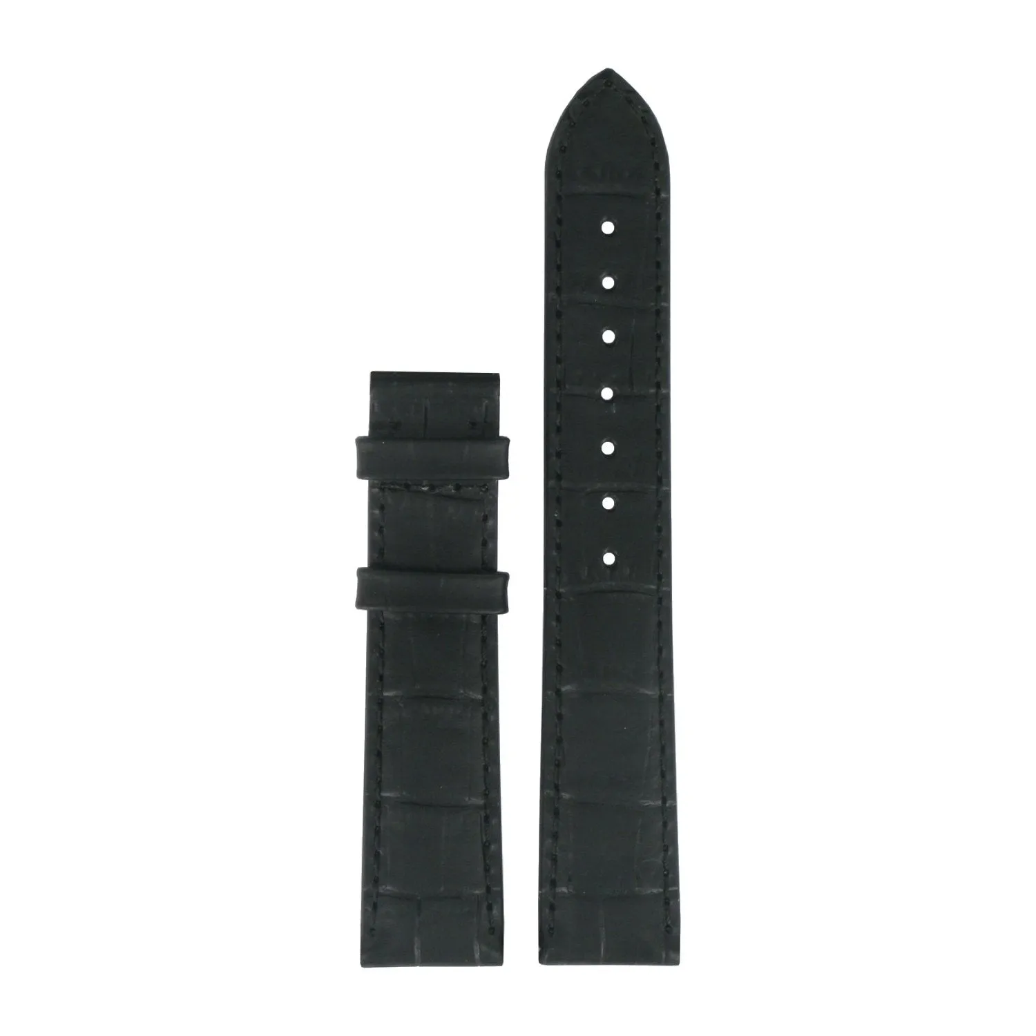 Tissot 18mm Porto Black Leather Strap without Buckle