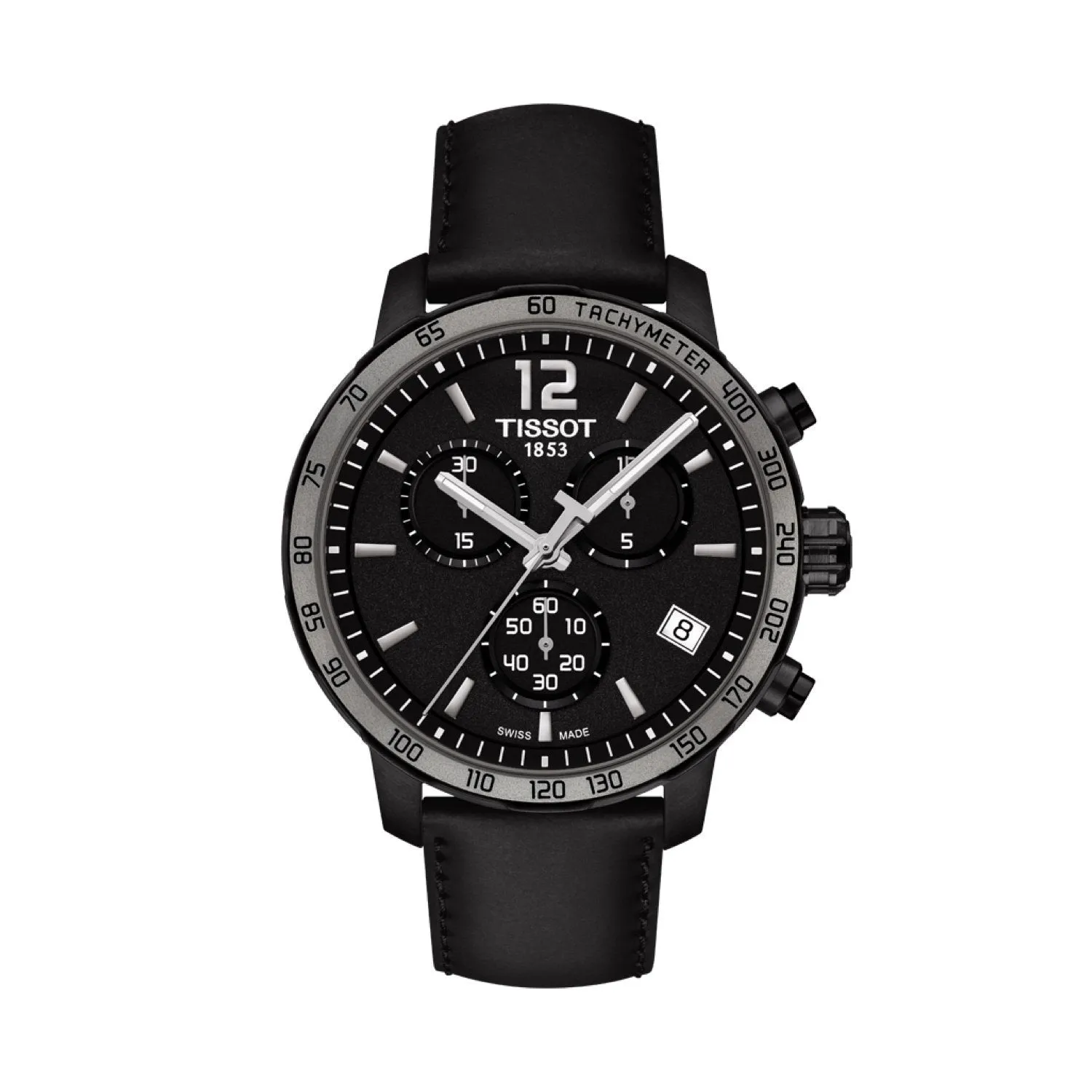 Tissot 19mm Quickster Black Leather Strap