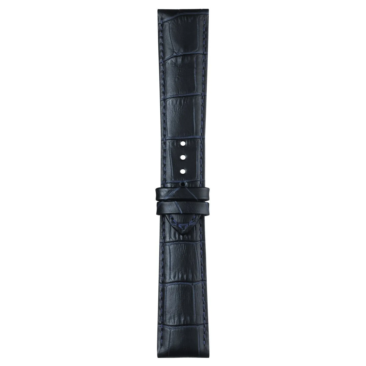 Tissot 21mm Chemin Des Tourelles Dark Blue Leather Strap without Buckle