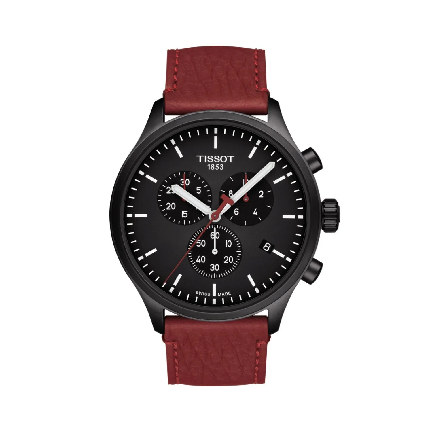 Tissot 22mm Chrono XL Red Leather Strap