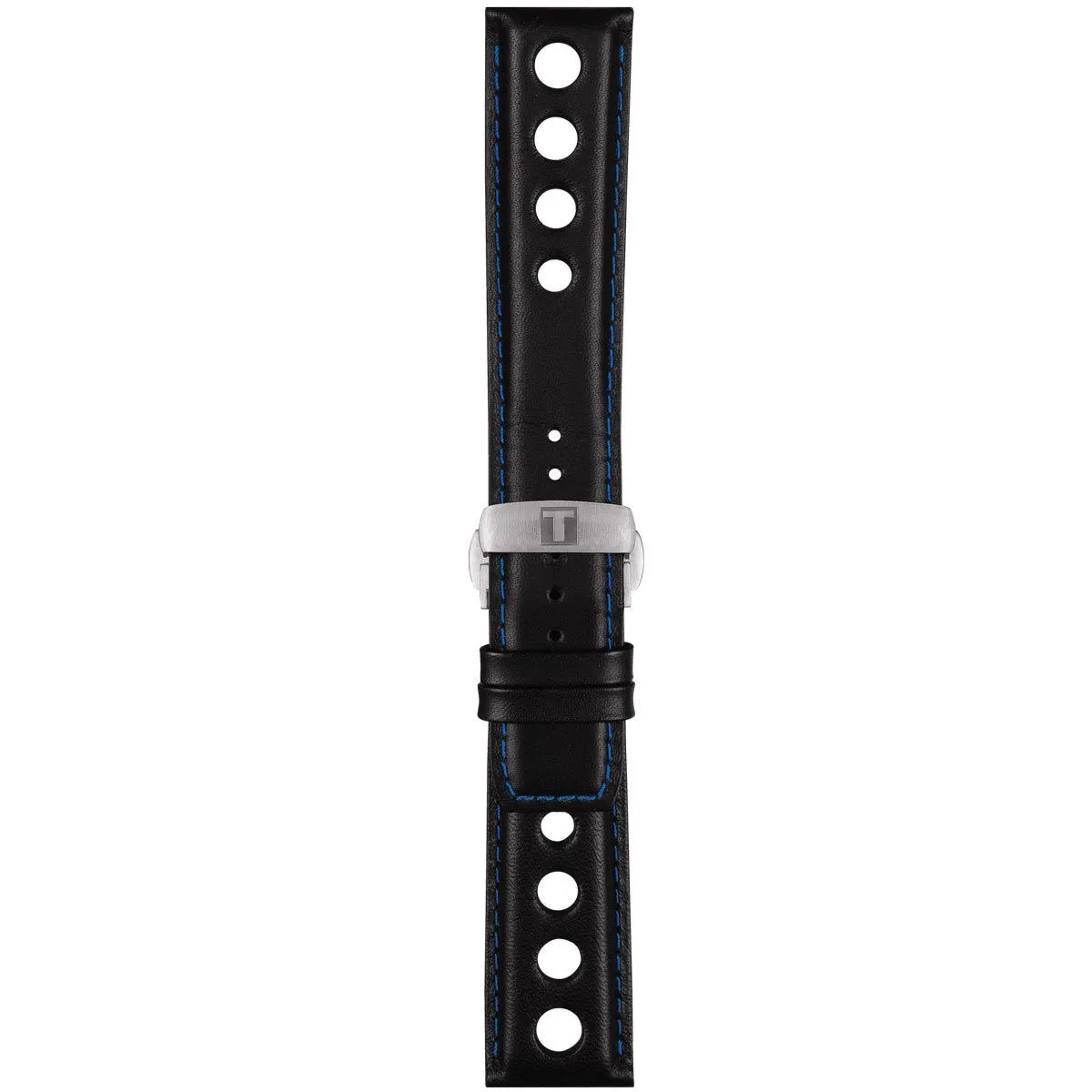 TISSOT ALPINE 22MM BLACK LEATHER STRAP