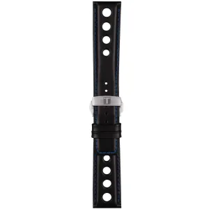 TISSOT ALPINE 22MM BLACK LEATHER STRAP